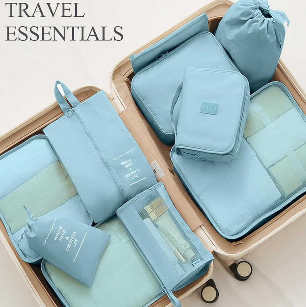 Organizador de Maleta Premium 11 en 1 | Set de Viaje Completo con Bolsas Impermeables y Compactas
